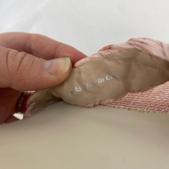 Dolce Vita Paily Pink Rafia Sandals Braided Straps Chunky Heels - Picture 8 of 16